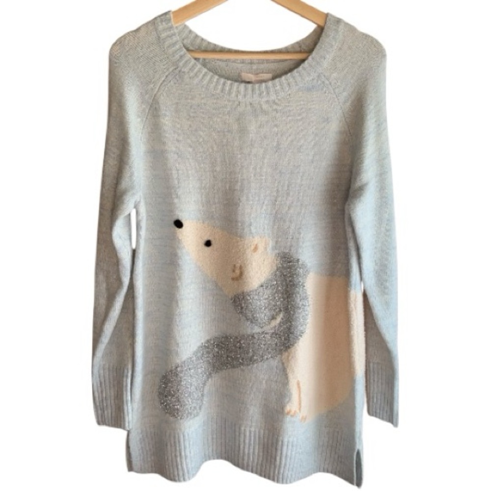 Lauren Conrad Sweater New With Tags / Light Blue with Polar Bear Soft / Medium. - Picture 3 of 17